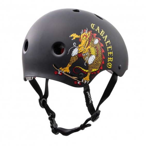 CASQUE PRO TEC CLASSIC CERT CABALLERO DRAGON BLACK FACE LARGE