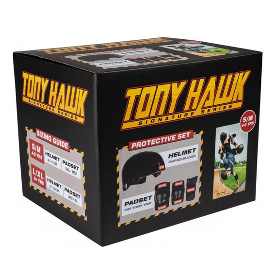 Casque et protections entre small medium réglable Tony Hawk Protective Set Helmet Padset BK Boite