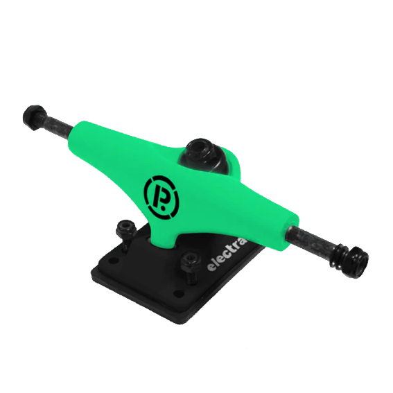 Truck Skateboard Modèle: Electra pro Gomme xx tendre Marque: prohibition Couleur: Vert Anis taille 5,5 Lot de deux trucks Mister 8